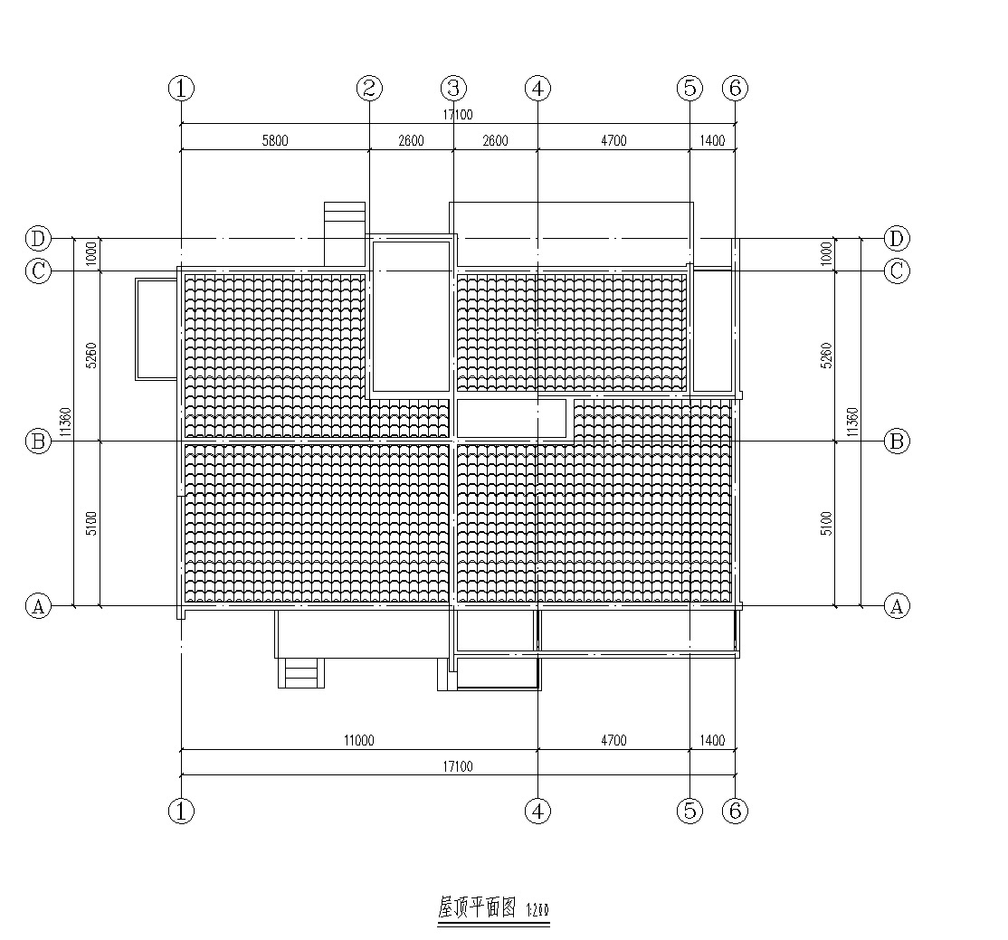 中式别墅CAD施工图（含景观庭院，室内布局，别墅立面...cad施工图下载【ID:160687162】