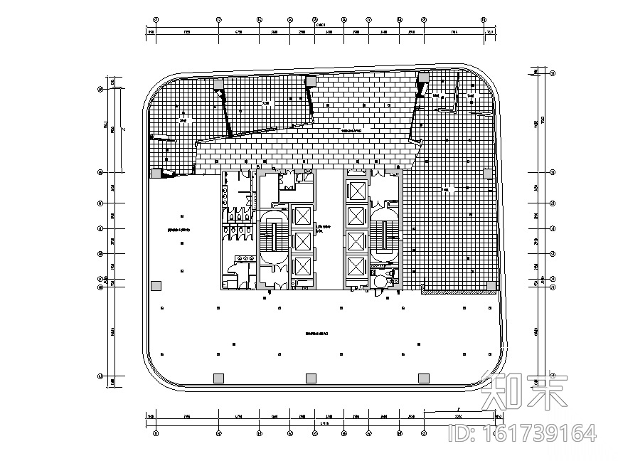 LA公园一号广场办公空间设计施工图（附效果图+材料清单...cad施工图下载【ID:161739164】