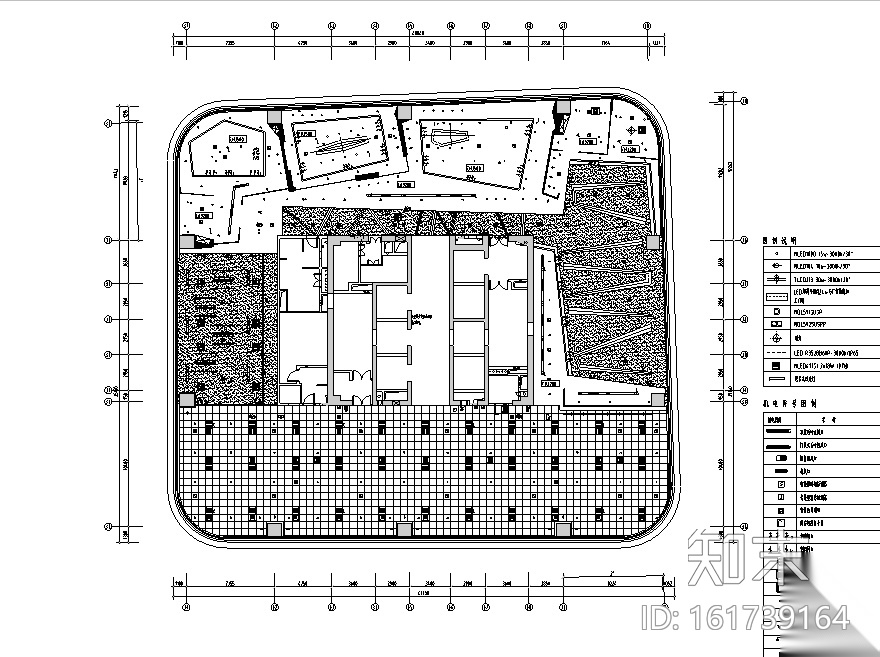 LA公园一号广场办公空间设计施工图（附效果图+材料清单...cad施工图下载【ID:161739164】