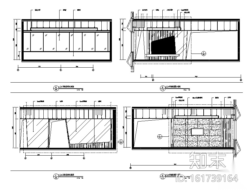 LA公园一号广场办公空间设计施工图（附效果图+材料清单...cad施工图下载【ID:161739164】