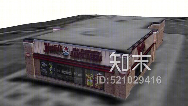 温迪的老式汉堡包SU模型下载【ID:521029416】