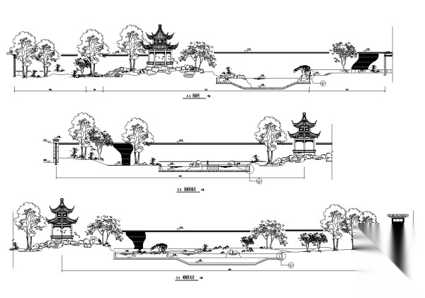 [北京]中式临水大院别墅示范区景观施工图（2016最新独...cad施工图下载【ID:161045172】