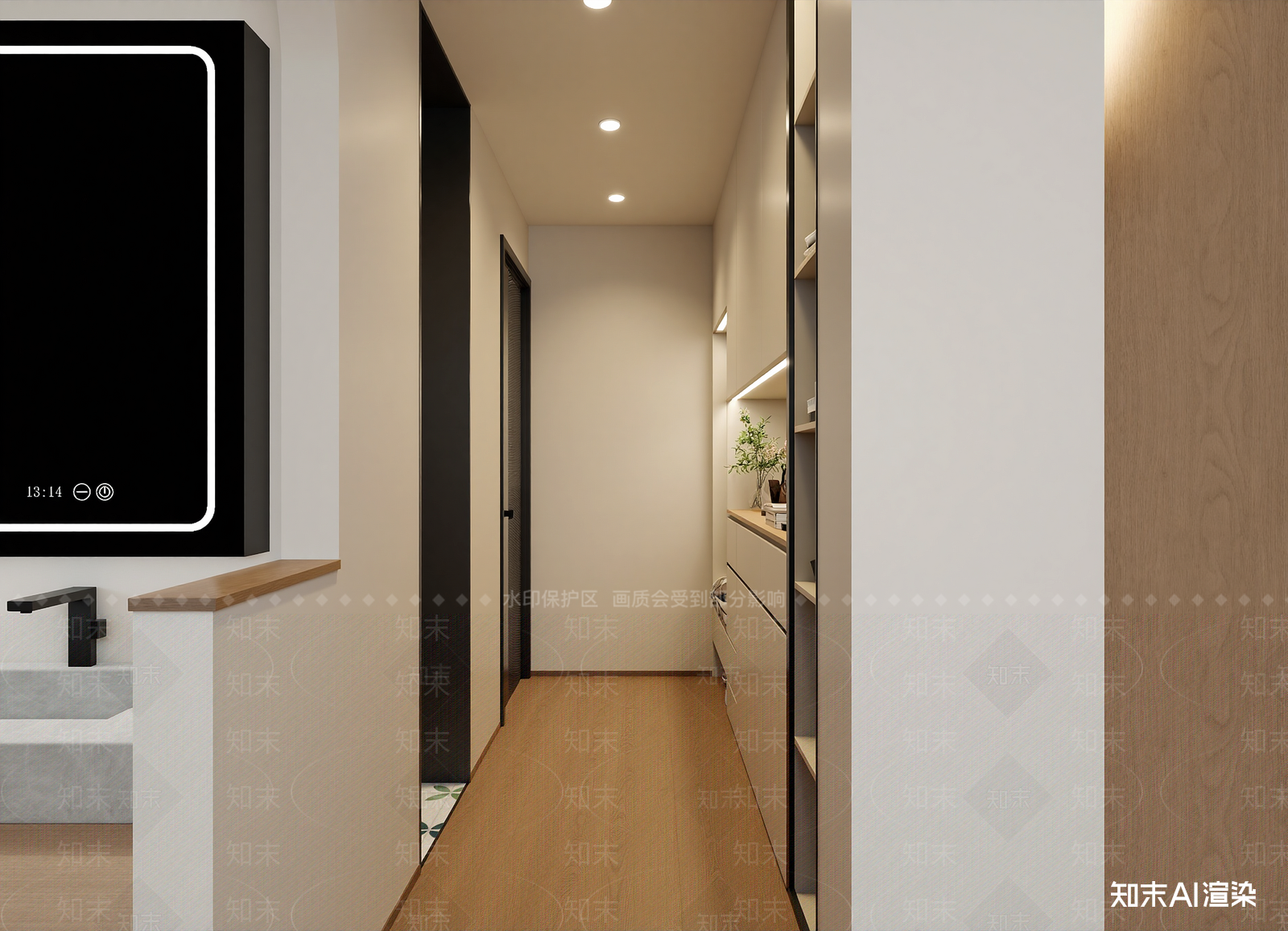 奶油玄关3D模型下载【ID:1215089621】