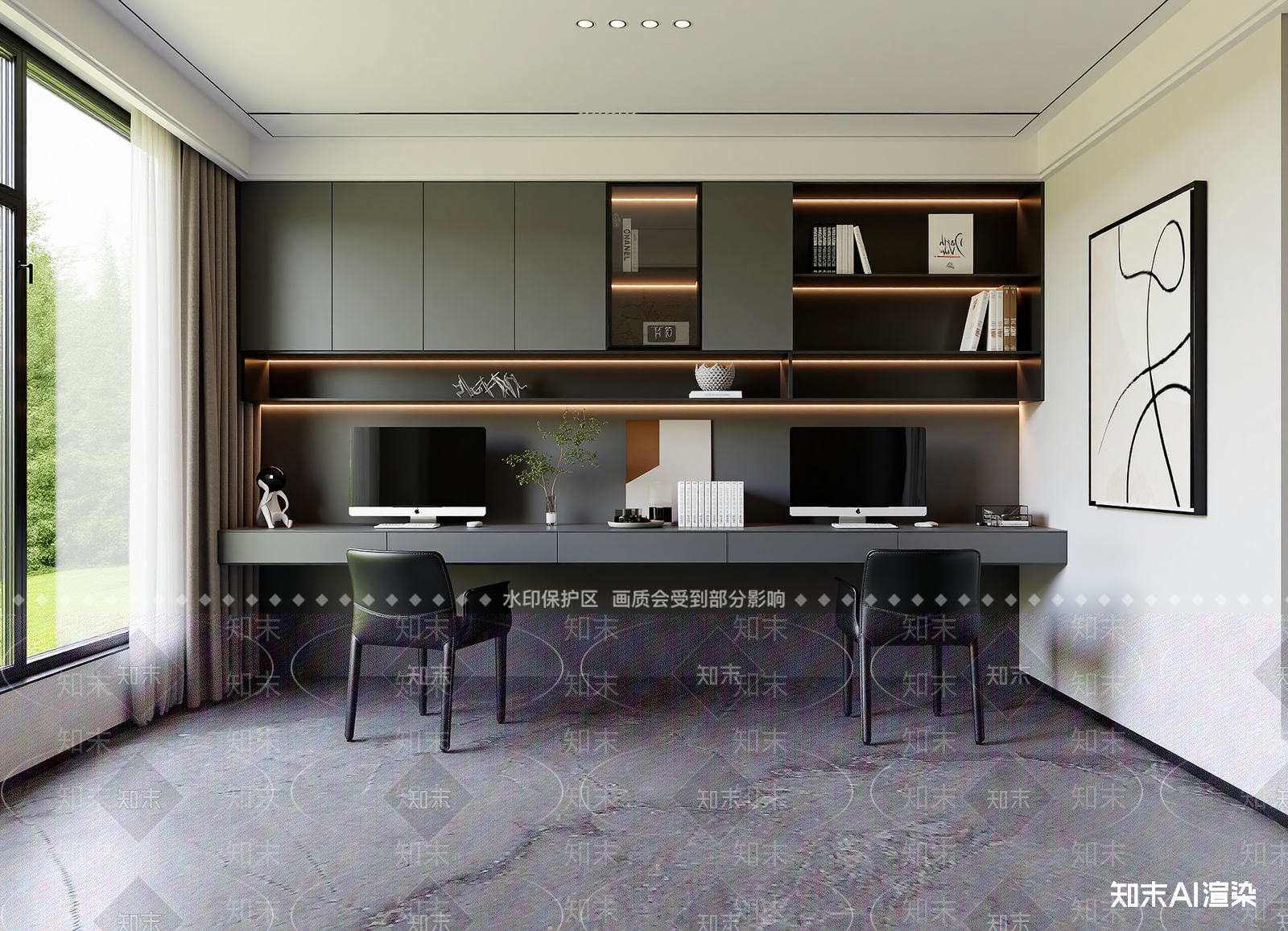 现代办公室3D模型下载【ID:1214739497】