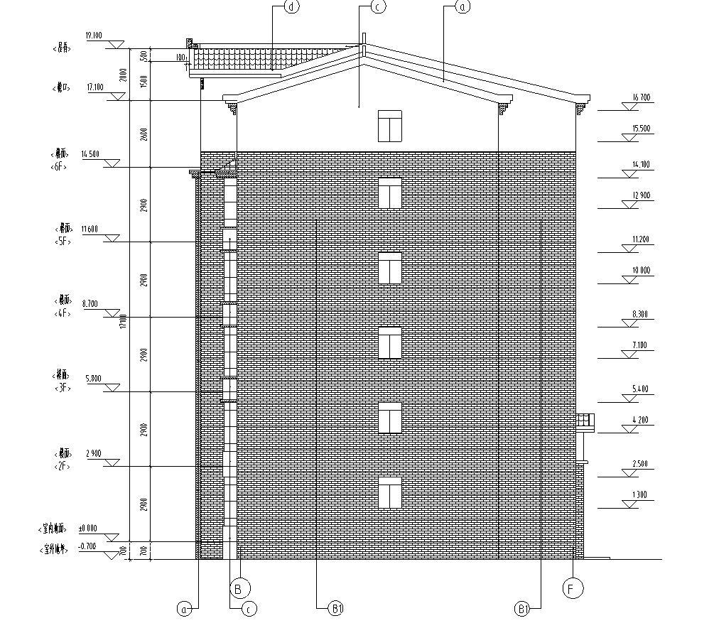 [宁夏]六层砖混结构住宅建筑施工图（含多套方案及效果图...cad施工图下载【ID:149781137】