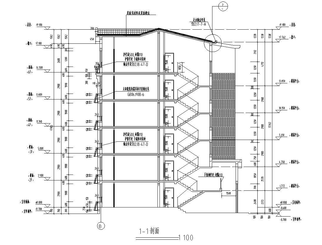 [宁夏]六层砖混结构住宅建筑施工图（含多套方案及效果图...cad施工图下载【ID:149781137】