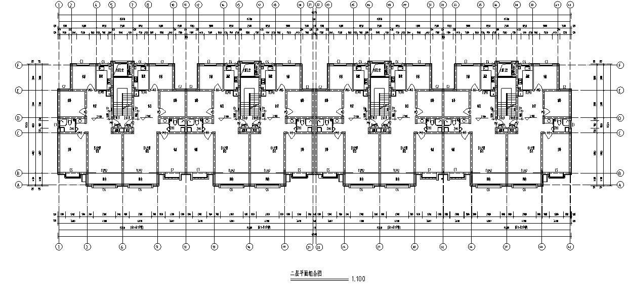 [宁夏]六层砖混结构住宅建筑施工图（含多套方案及效果图...cad施工图下载【ID:149781137】