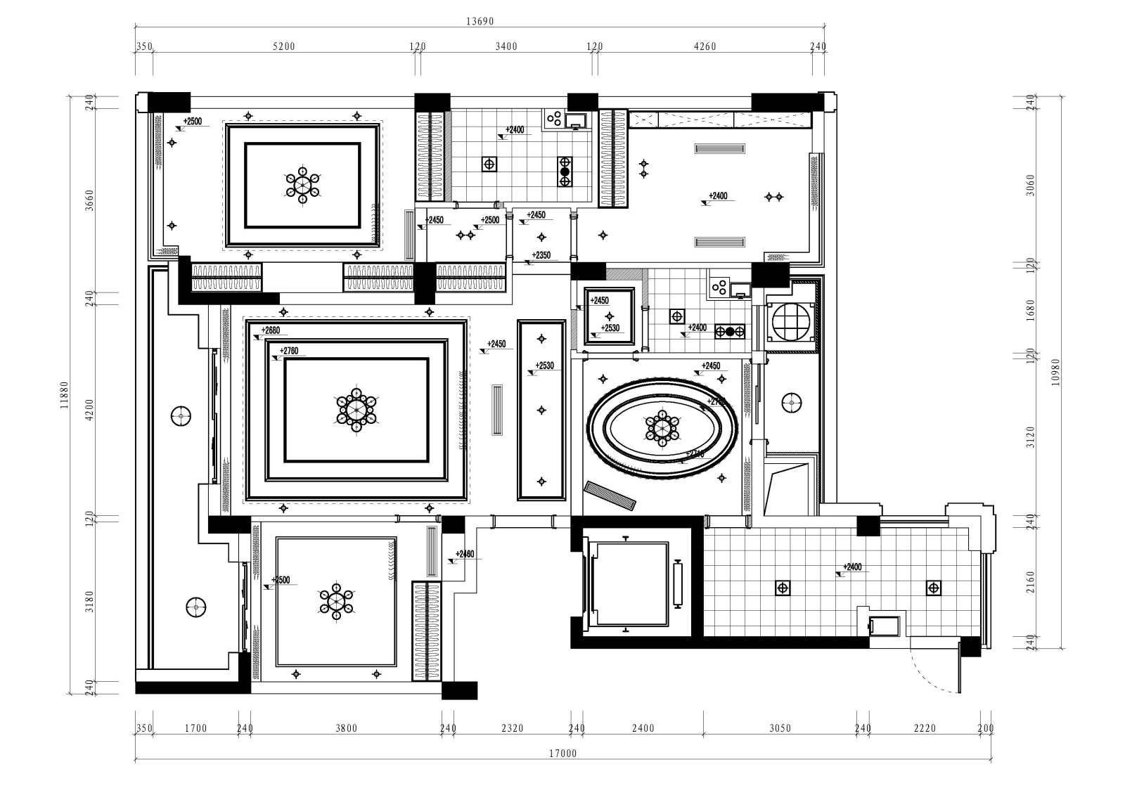 全套简欧家装CAD施工图+效果图cad施工图下载【ID:531192703】