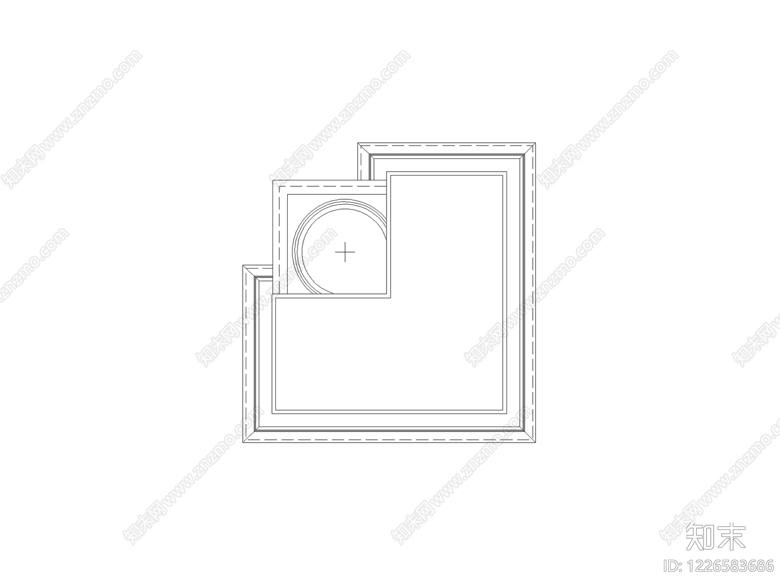 背景墙cad施工图下载【ID:1226583686】