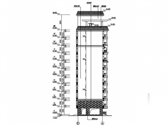 [海南]现代风格高层保障性住房建筑规划设计施工图cad施工图下载【ID:166830123】