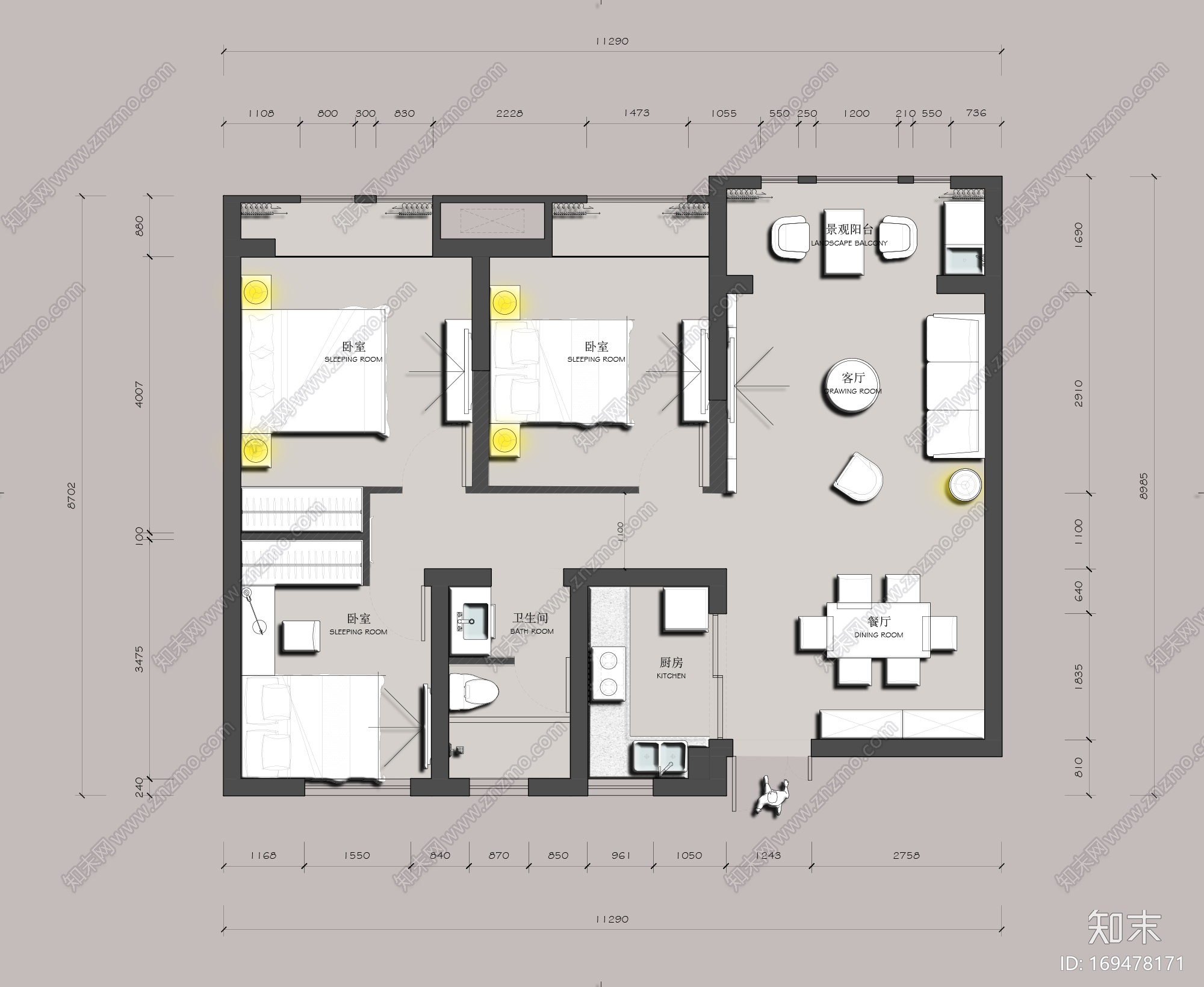 逸龙山庄|CAD+PDF图纸+效果图cad施工图下载【ID:169478171】