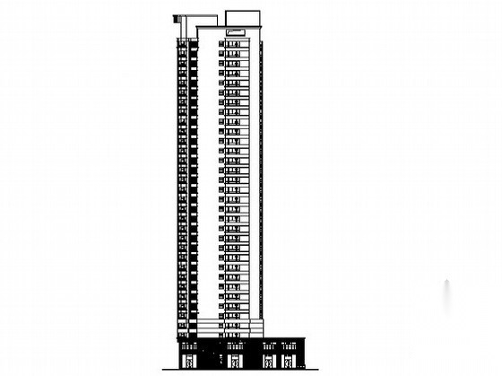 合肥某公寓商业工程3号楼裙楼外立面幕墙装饰工程建工图...cad施工图下载【ID:167356175】