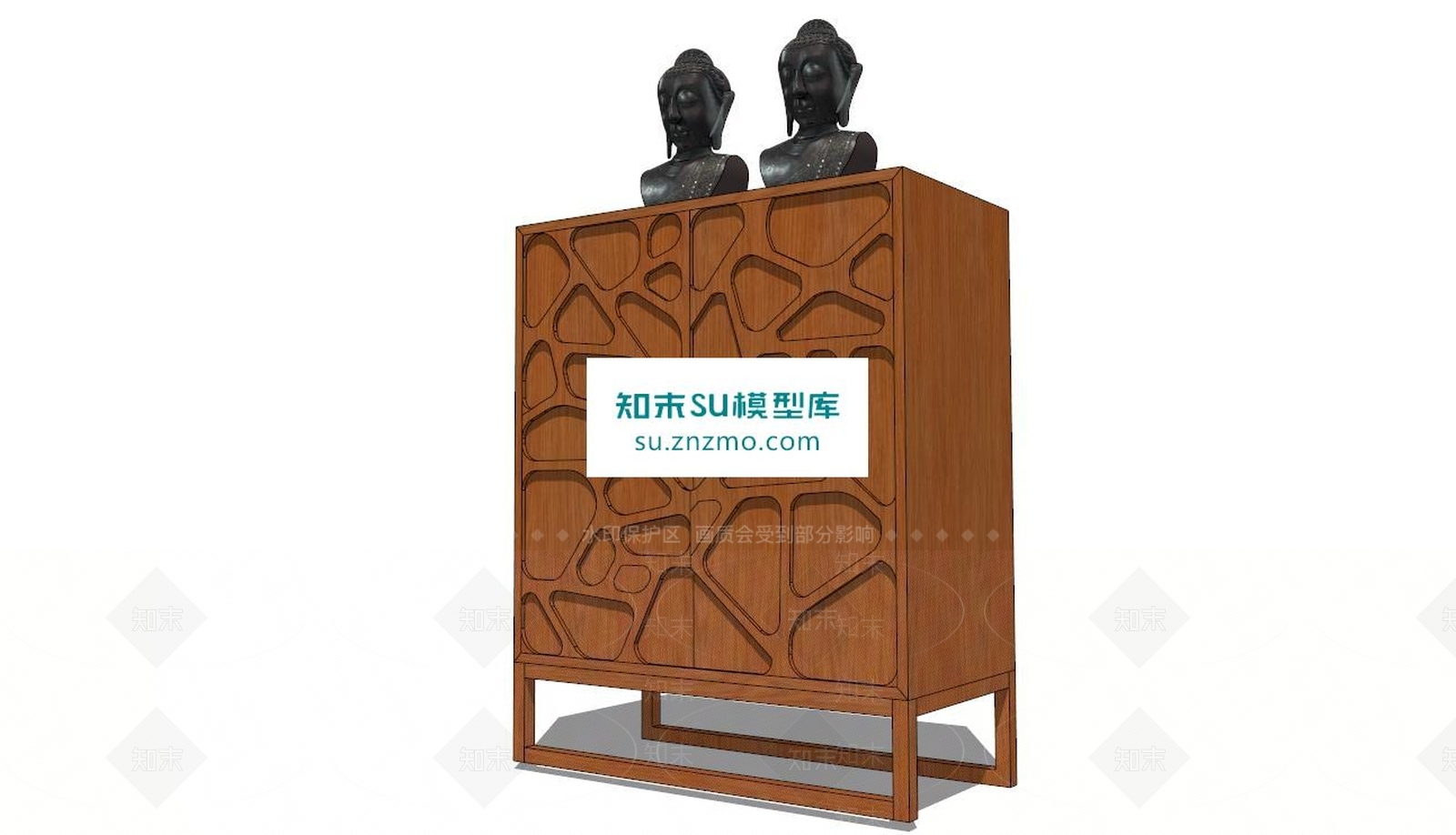 巴布亚内阁端景柜子SU模型下载【ID:162412159】