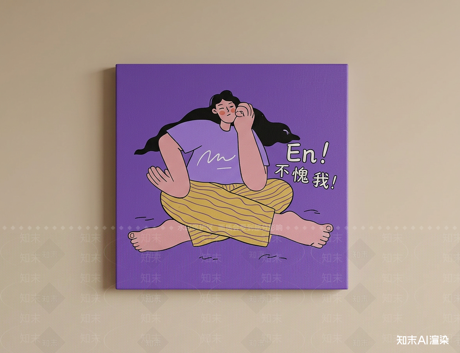 紫色设计感挂画挂画SU模型下载【ID:1227281789】