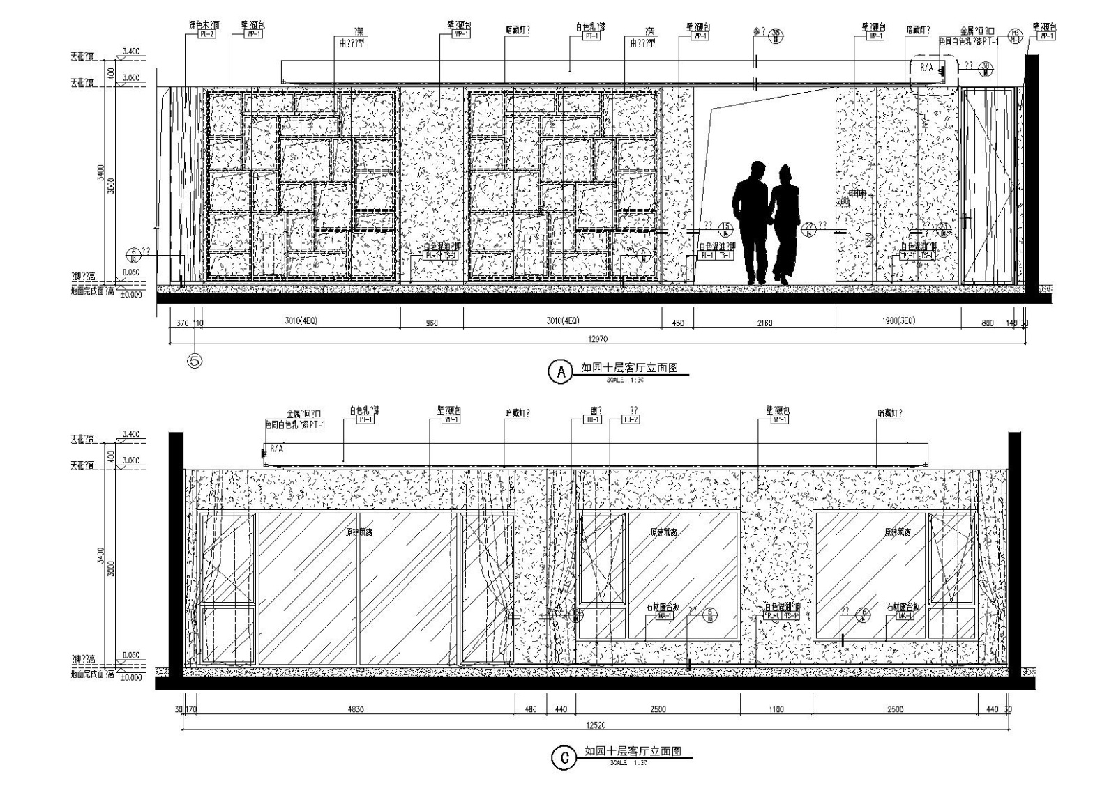 北京万科如园435㎡超大平层样板间施工图施工图下载【ID:160403155】