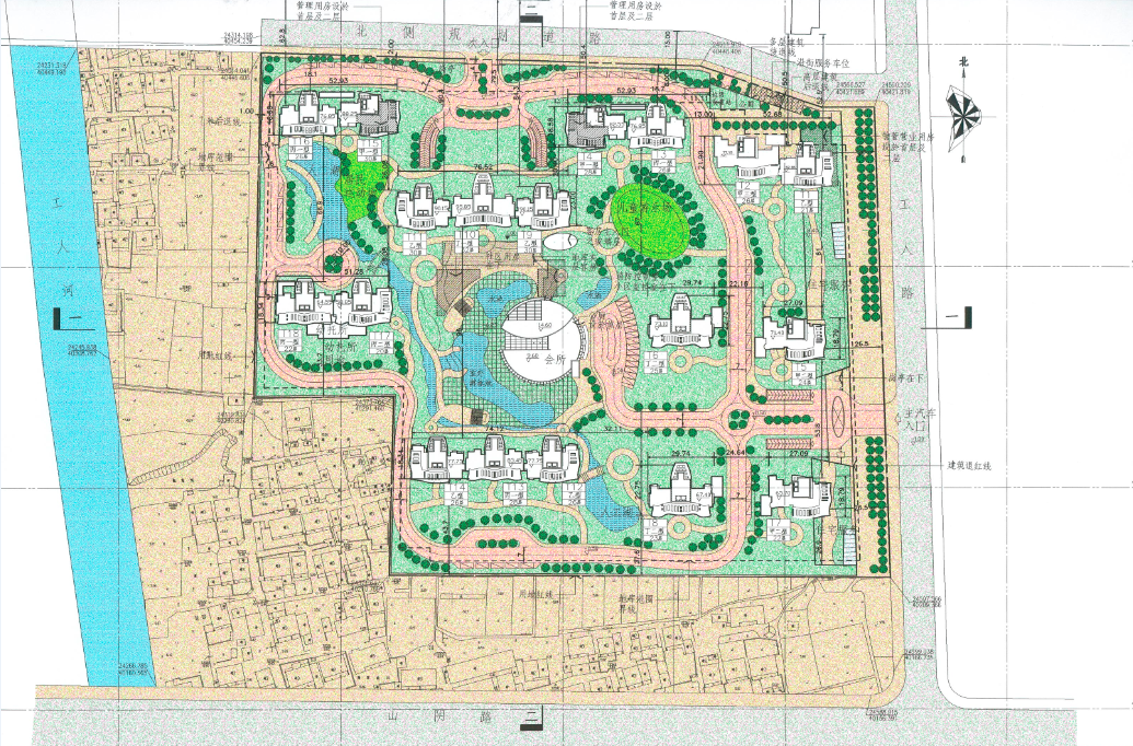 高层现代风格住宅建筑设计方案文本（含商业、幼儿园建筑...cad施工图下载【ID:167057113】