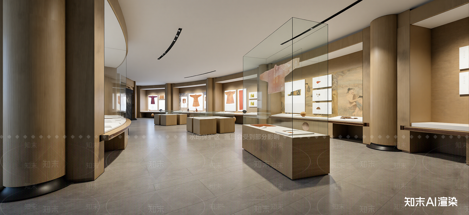 中式博物馆展厅SU模型草图