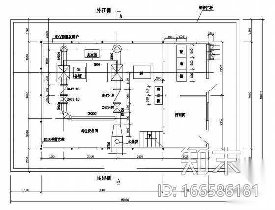 某浮动取水泵站全套施工图cad施工图下载【ID:166586181】