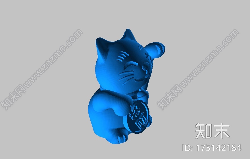 招财猫3d打印模型下载【ID:175142184】