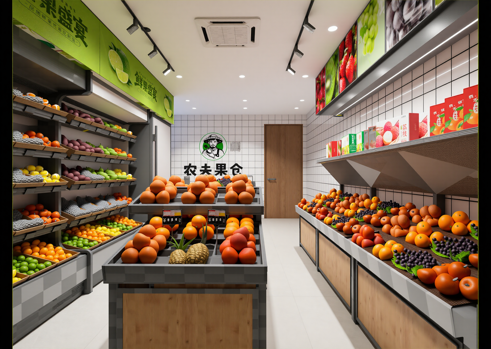 现代水果店3D模型下载【ID:1214827778】