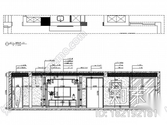 [青岛]精品混搭波普风格复式样板间CAD装修施工图（含效...cad施工图下载【ID:182192181】