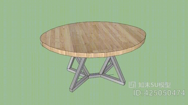 卵形卵圆桌SU模型下载【ID:425050474】