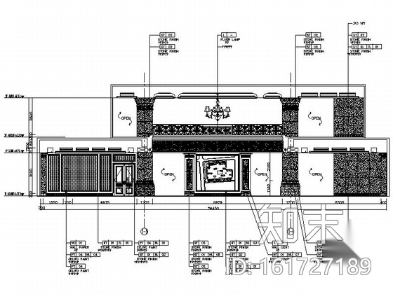 [上海]市级行政区高档简欧风格售楼处CAD装修施工图cad施工图下载【ID:161727189】