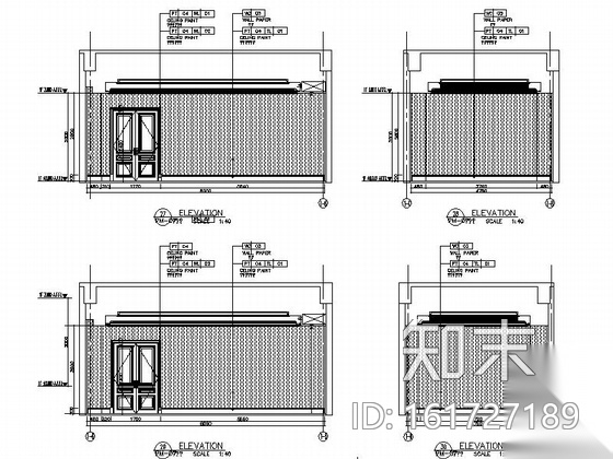 [上海]市级行政区高档简欧风格售楼处CAD装修施工图cad施工图下载【ID:161727189】
