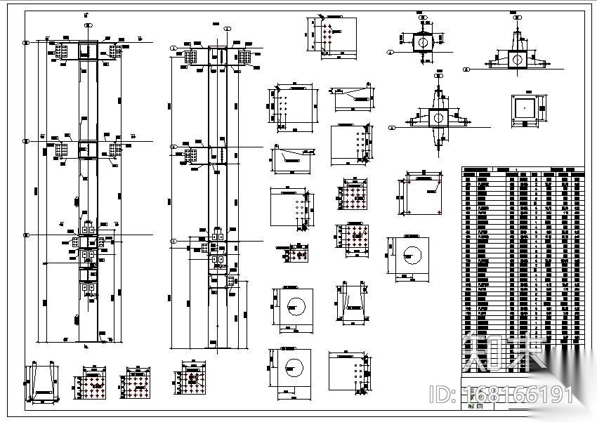 某钢结构钢柱钢梁详图施工图下载【ID:168166191】