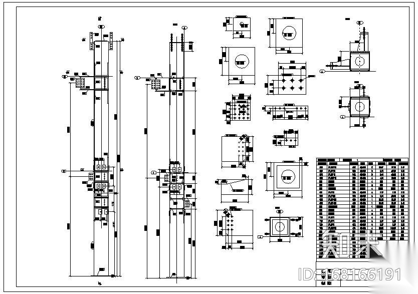 某钢结构钢柱钢梁详图施工图下载【ID:168166191】