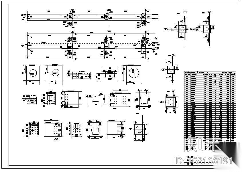 某钢结构钢柱钢梁详图施工图下载【ID:168166191】