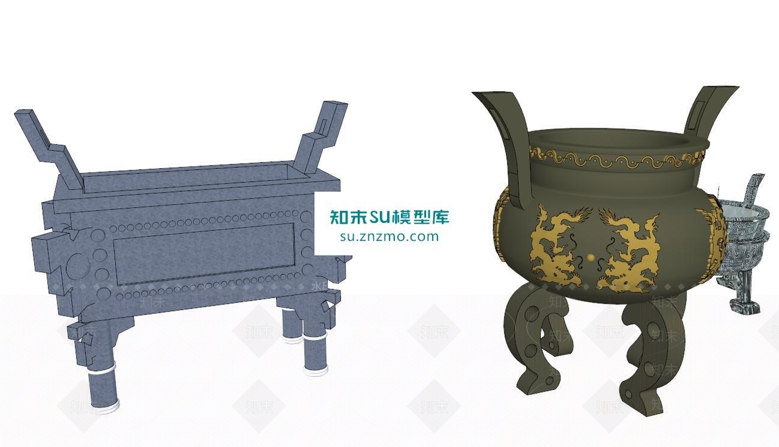 古代鼎SU模型下载【ID:160654291】