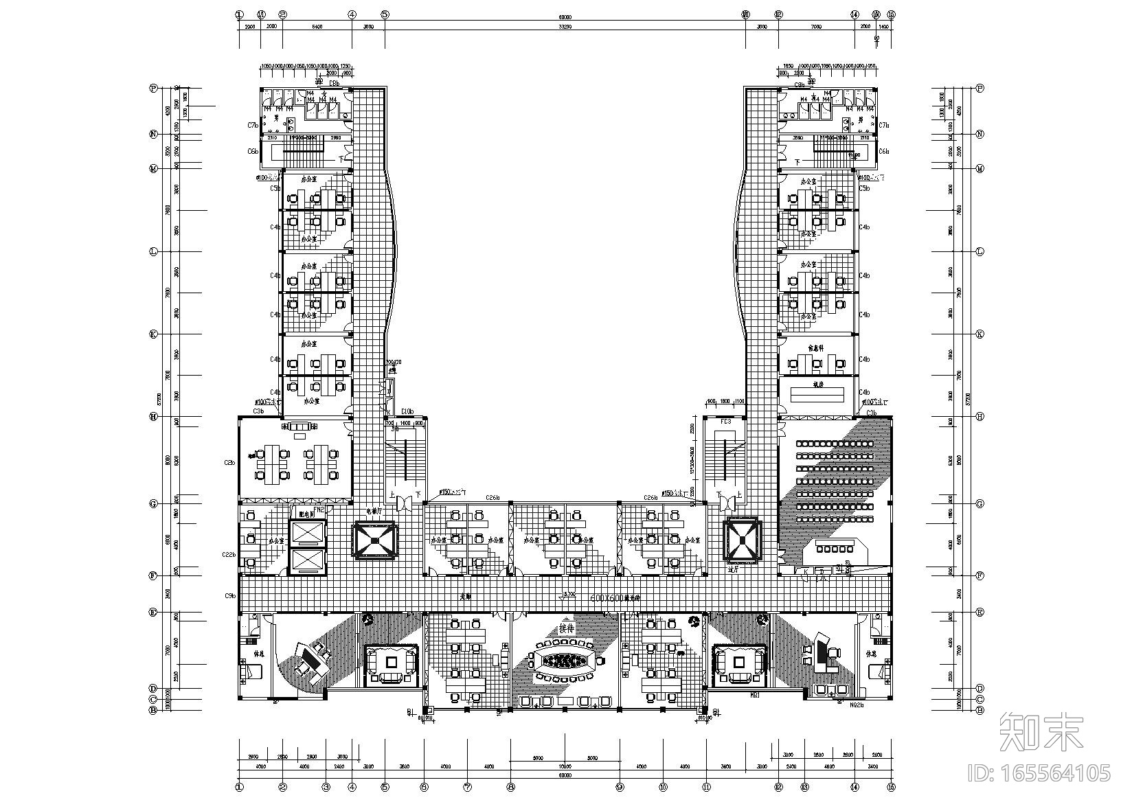 ​某人民医院室内装饰工程设计项目施工图cad施工图下载【ID:165564105】