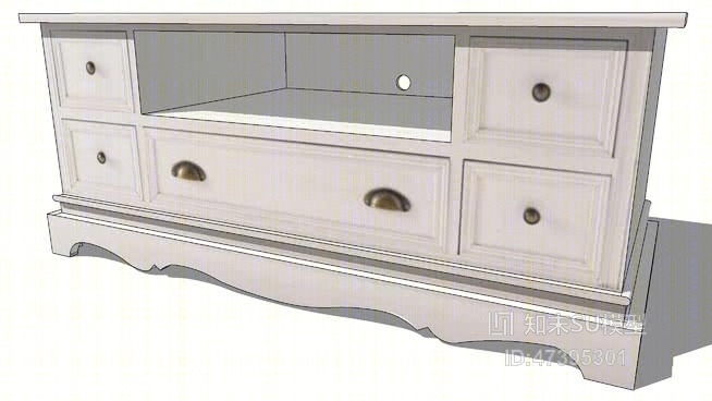 电视柜SU模型下载【ID:217926120】
