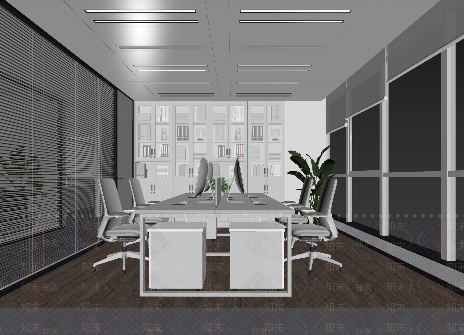 现代办公室3D模型下载【ID:1214769060】