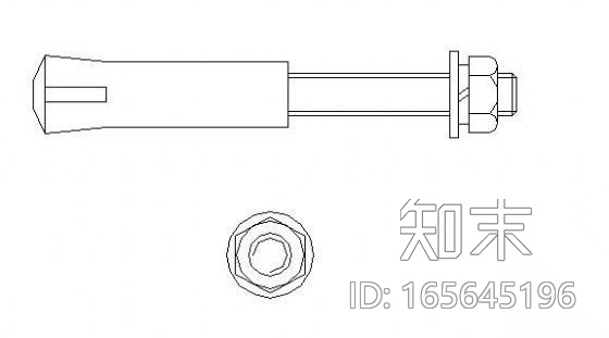 钢膨胀螺栓详图图库cad施工图下载【ID:165645196】