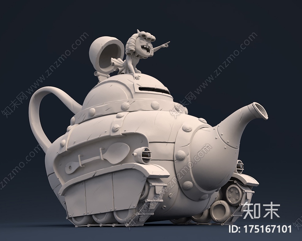 茶壶坦克CG模型下载【ID:175167101】