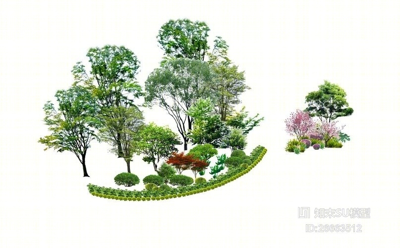 植物标段SU模型下载【ID:26663512】