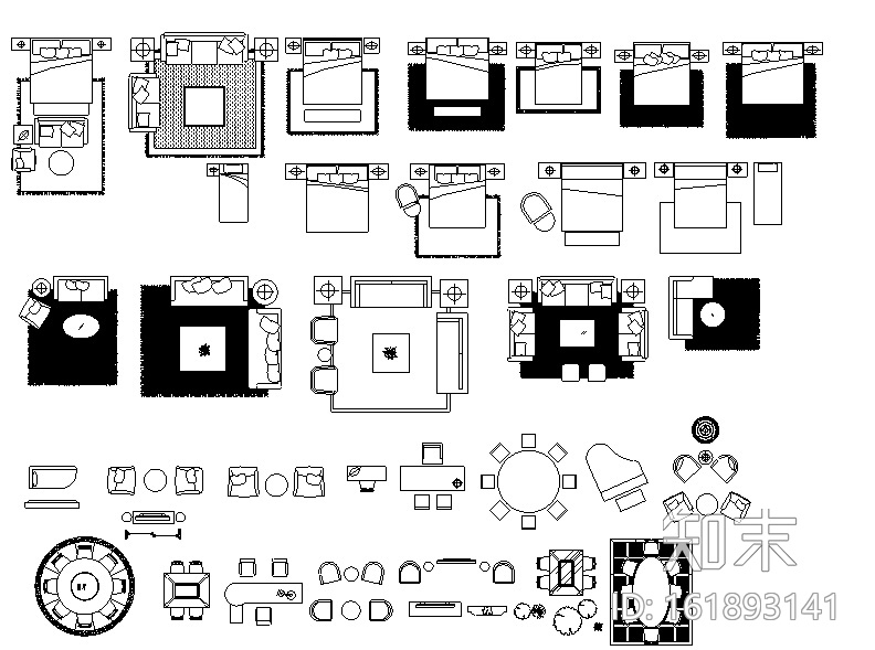 邱德光图库室内CAD图块cad施工图下载【ID:161893141】