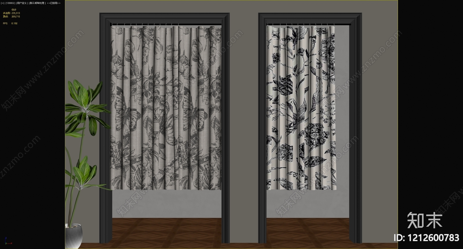 窗帘贴图下载【ID:1212600783】