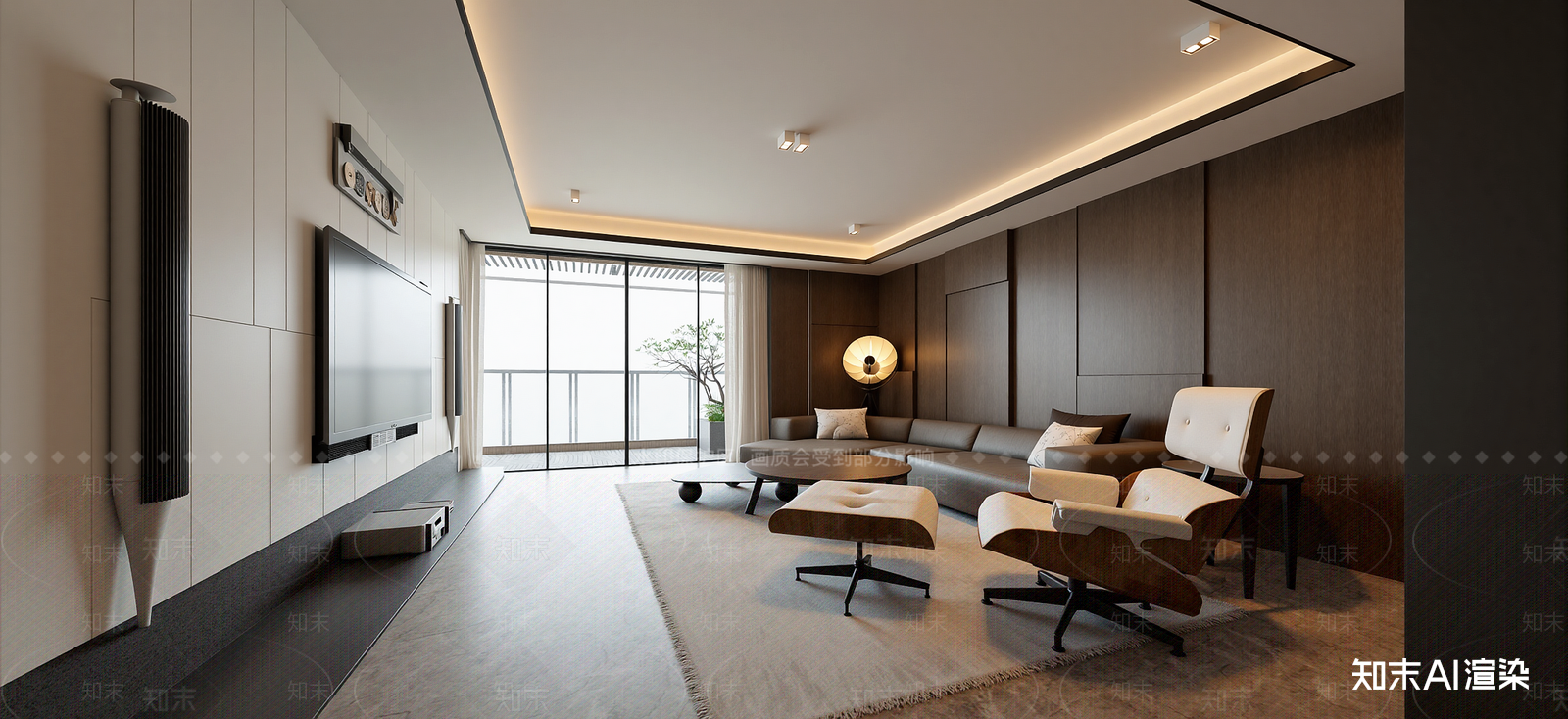现代家居客厅SU模型下载【ID:1222159409】