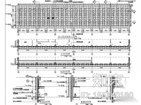 [苏州]15层框架结构金融办公楼幕墙外装竣工图cad施工图下载【ID:166740180】