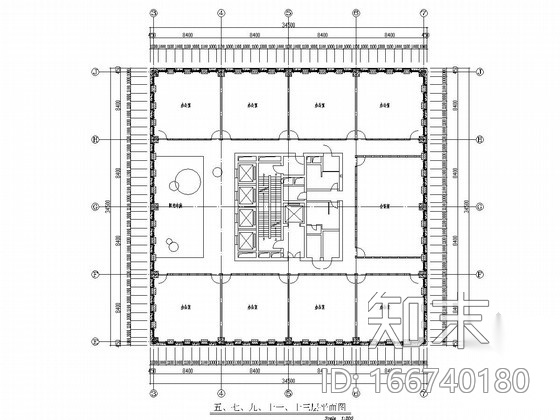 [苏州]15层框架结构金融办公楼幕墙外装竣工图cad施工图下载【ID:166740180】