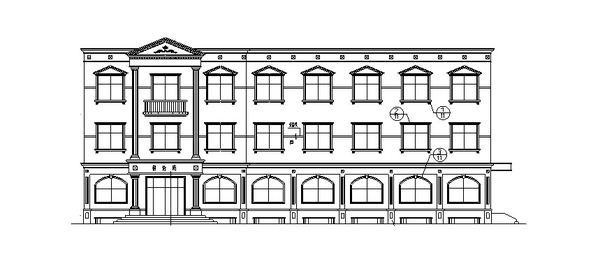 欧式独栋三层餐饮建筑设计方案施工图CADcad施工图下载【ID:165148119】