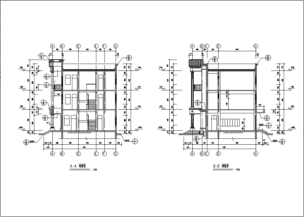 欧式独栋三层餐饮建筑设计方案施工图CADcad施工图下载【ID:165148119】