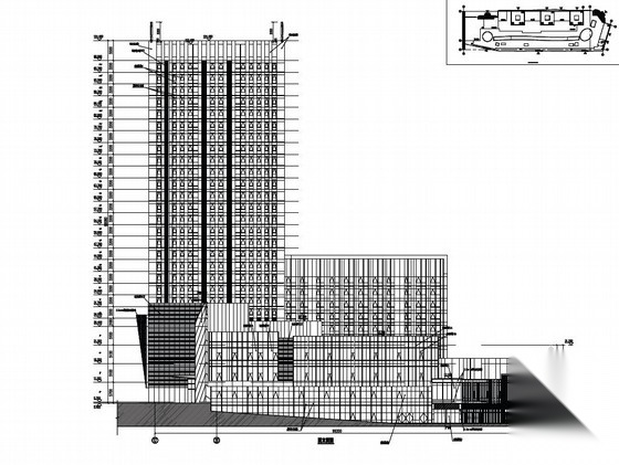 [福建]直线条构图知名大商业及酒店建筑施工图施工图下载【ID:164862132】