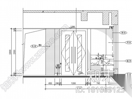 [广东]简约舒适办公区室内设计CAD施工图cad施工图下载【ID:181609125】