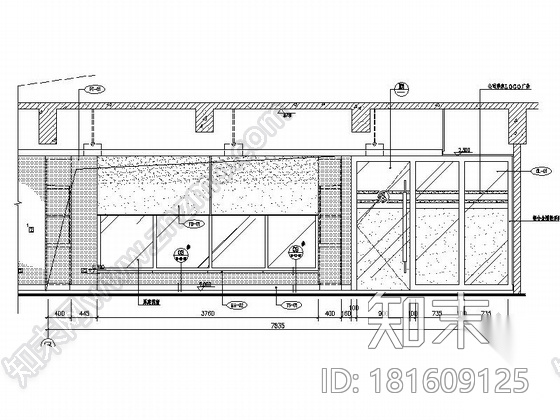 [广东]简约舒适办公区室内设计CAD施工图cad施工图下载【ID:181609125】