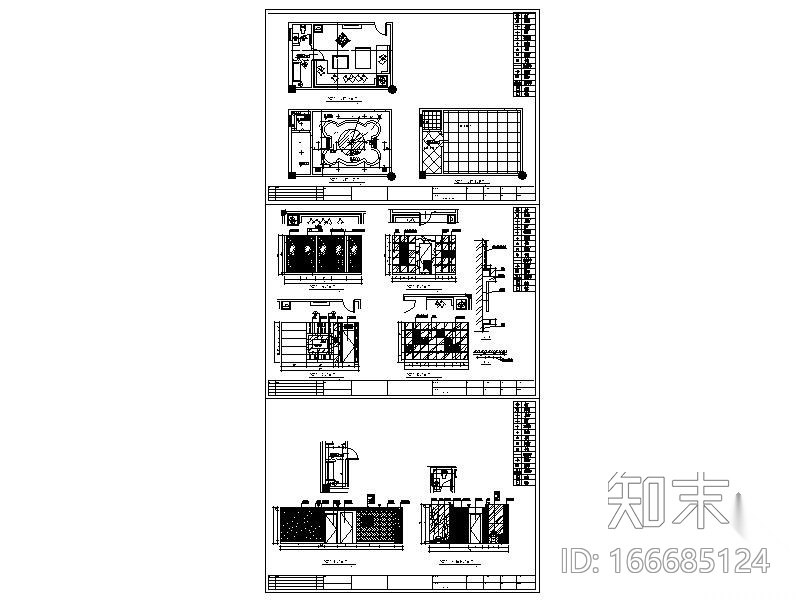 酒吧包间装修图cad施工图下载【ID:166685124】