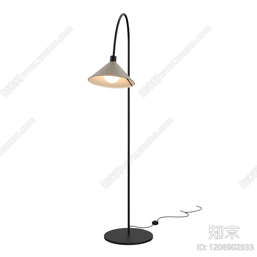 弧形落地灯3D模型下载【ID:1206902933】
